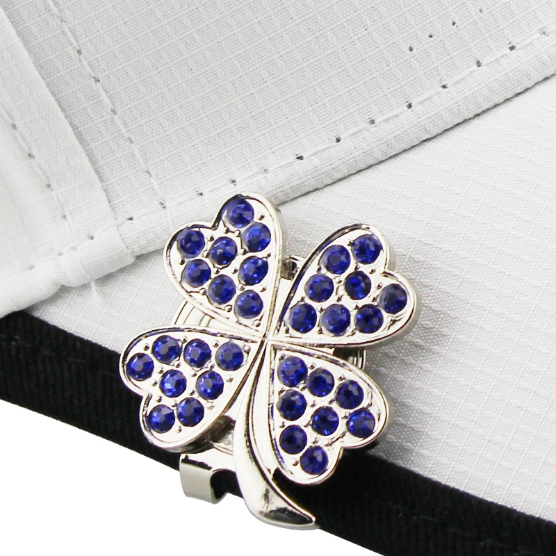 بلينغ الماس الغولف علامات زائد المغناطيسي سبائك قبعة الجولف مشبك للقبعة متعددة الألوان جولف التدريب الايدز للجولف المشجعين