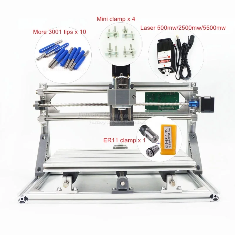 DIY мини ЧПУ 3018 PRO 500 МВт 2500 мвт 5500 мВт лазерная головка часть мини ЧПУ Pcb фрезерный станок резной станок