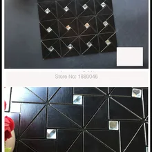 1 коробка 11 штук черный цвет алюминиево-пластиковый композит мозаичная плитка сетка самоклеющиеся наклейки на стену настенный фон