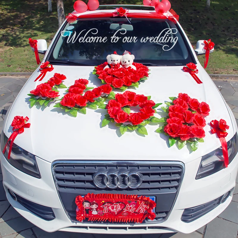 car flower decoration for wedding
