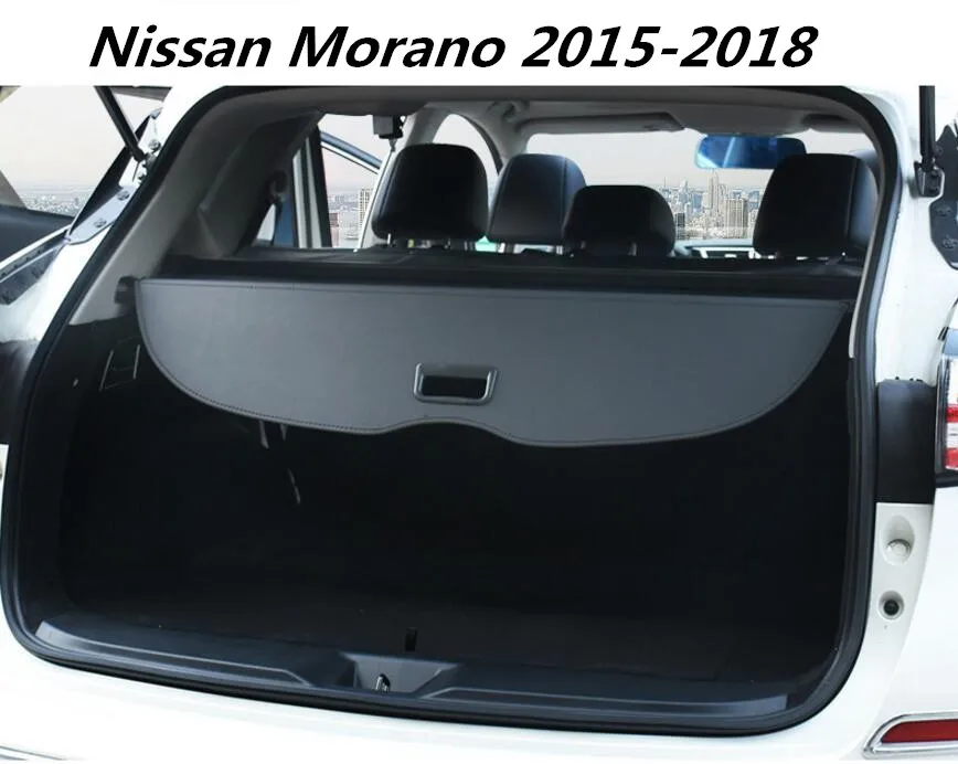 

JINGHANG High quality Car Rear Trunk Security Shield Cargo Cover For Nissan Morano 2015 2016 2017 2018 (black, beige)