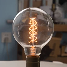 Винтаж G95 Глобусы лампа накаливания E27 Edison лампы 110 В 220 В нити свет энергосберегающие лампы Освещение в помещении Лампы для мотоциклов