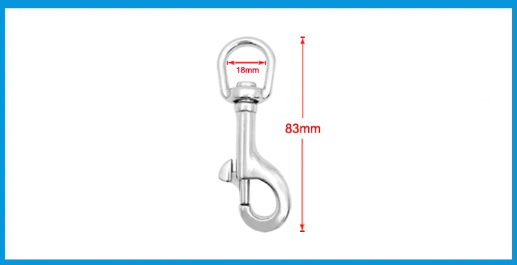 83 мм 304 нержавеющая сталь болт с поворотным глазом пружинный крюк с защелкой Круглый глаз Поворотный Быстрый крюк походный кемпинг карабин цепь для домашних питомцев