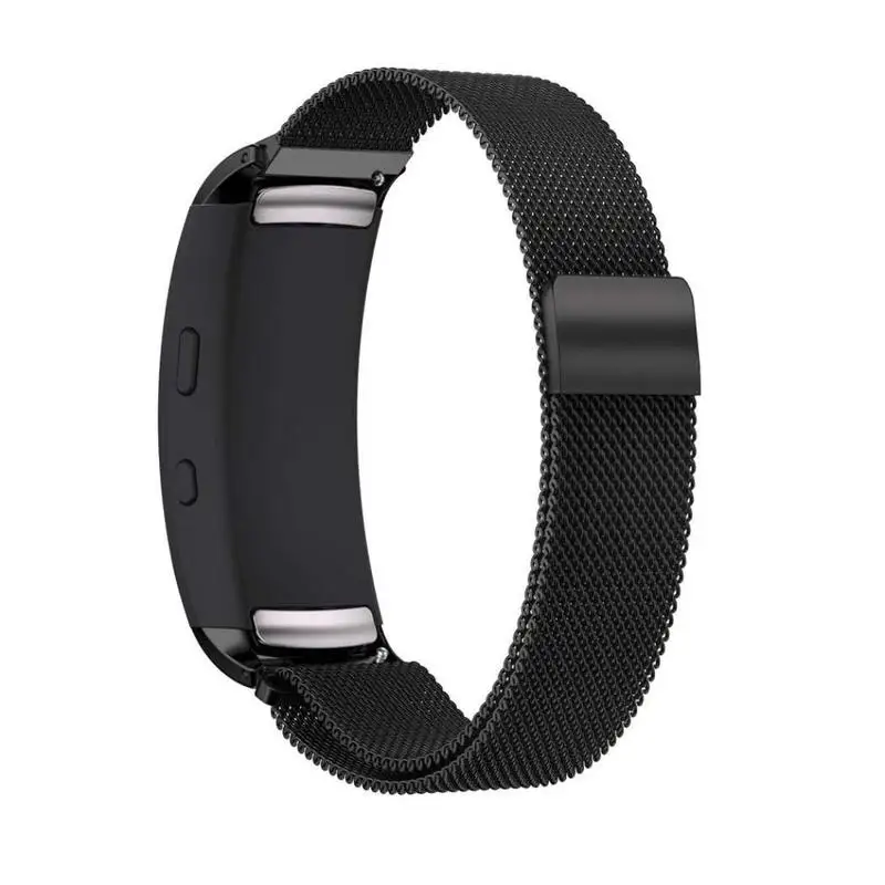 Gear Fit2, ремешок для часов, металлический, нержавеющая сталь, умный браслет, миланские ремешки для samsung gear Fit 2, Fit2 Pro, SM-R360, браслеты на запястье - Цвет: Black