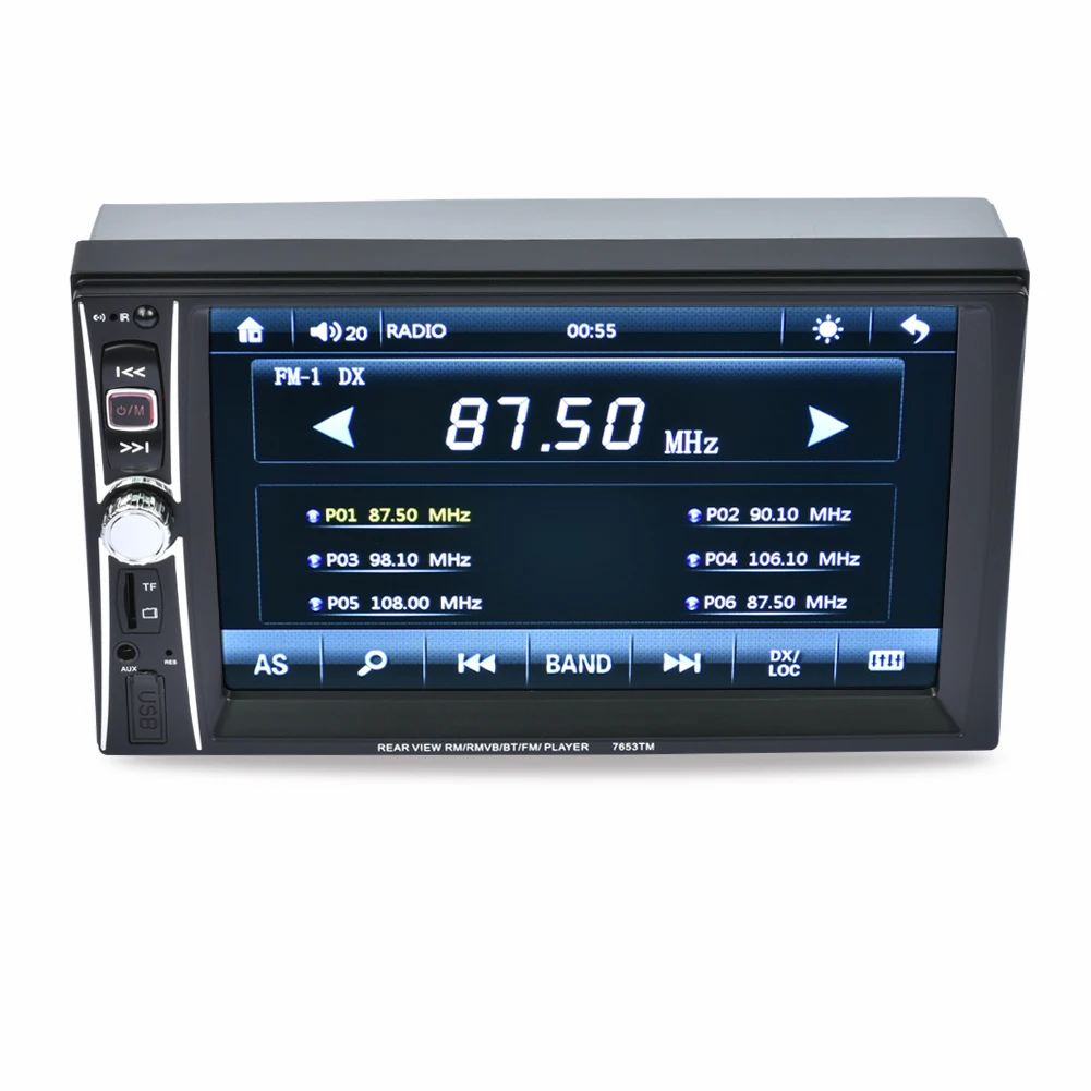 

2DIN 6.5 2DIN 6.5" HD In Dash Car TouchScreen Bluetooth Stereo MP3/MP4/MP5 Player 1080P Support Hands-free Call Multi-language