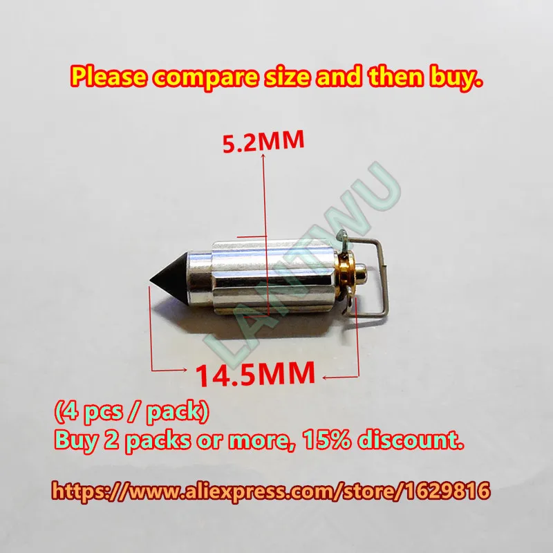 

(4 pcs / pack) Mikuni carburetor needle valve for Bandit250 ~ 400 (GSF250 ~ 400) GJ74 / 75A YM XJR400 FZR250~400 GN125~250