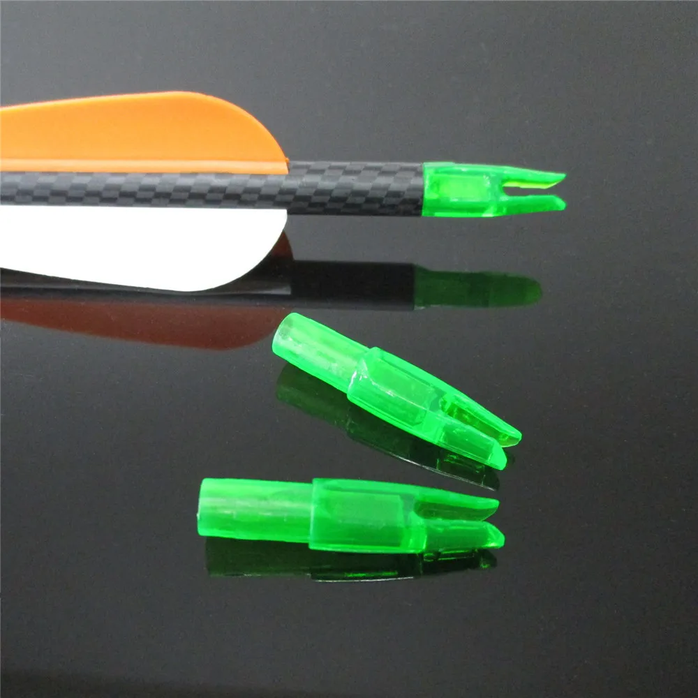 archery arrow nocks clear green (2)