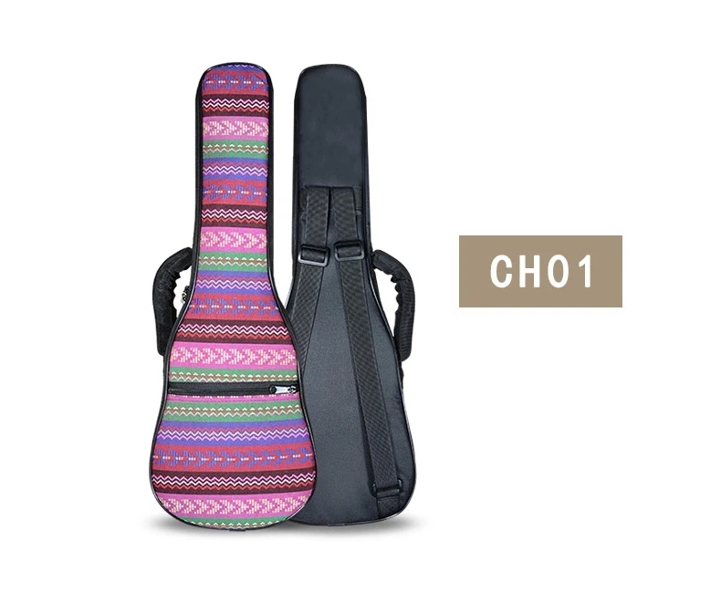 Портативный 23 24 дюйма Персонализированные гитары укулеле рюкзак сумки маленький чехол для акустических концертов Lanikai Luna Mahalo укулеле мягкий чехол - Цвет: ch01
