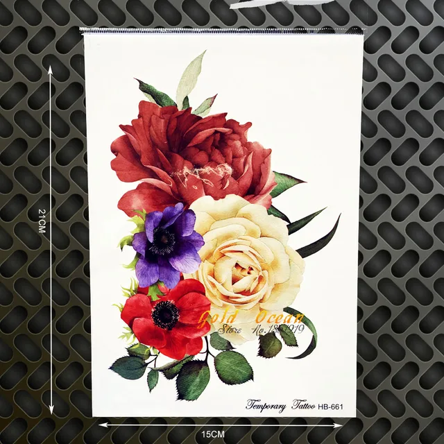 3D Henna Flower White Roses Transfer Fake Tattoo WOmen Body Art Makeup Tips Party Tattoo Wall Stickers 21x15CM Large Size Tatoo 3D Henna Flower White Roses Transfer Fake Tattoo WOmen Body Art Makeup Tips Party Tattoo Wall Stickers 21x15CM Large Size Tatoo