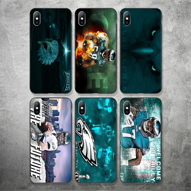 

Yinuoda Philadelphia Eagles Phone Case NFL Carson Wentz For iPhone DIY Picture Soft TPU Cover X XR XS MAX 7 8 7plus 6 6S 5S SE