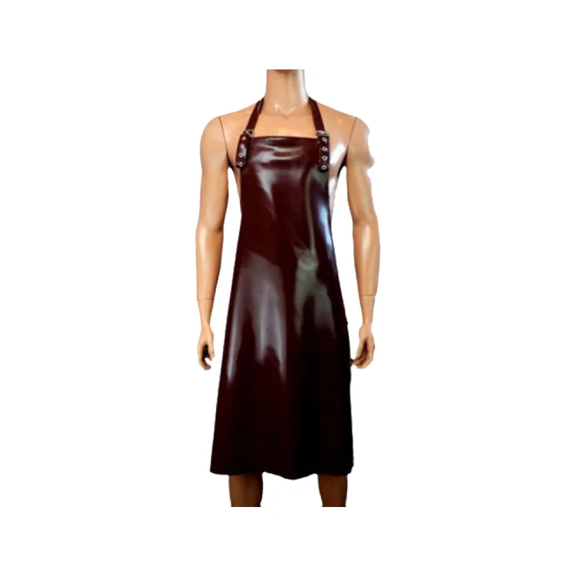 

100% New Latex Rubber Men Cospaly Apron Coffee Apron 0.4mm Latex Cool Size XXS-XXL