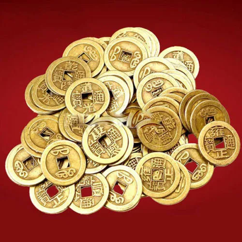 Wholesale 100Pcs/Lot Feng Shui Lucky Antique Chinese Fortune Coin Oriental Emperor Qing Money I Ching Set AL3272