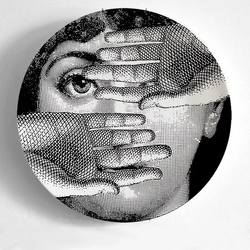 8/10 дюймов Европейский Милан редкая керамическая тарелка Fornasetti Красивая иллюстрация настенная подвесная Декоративная посуда для рукоделия уникальная столовая посуда