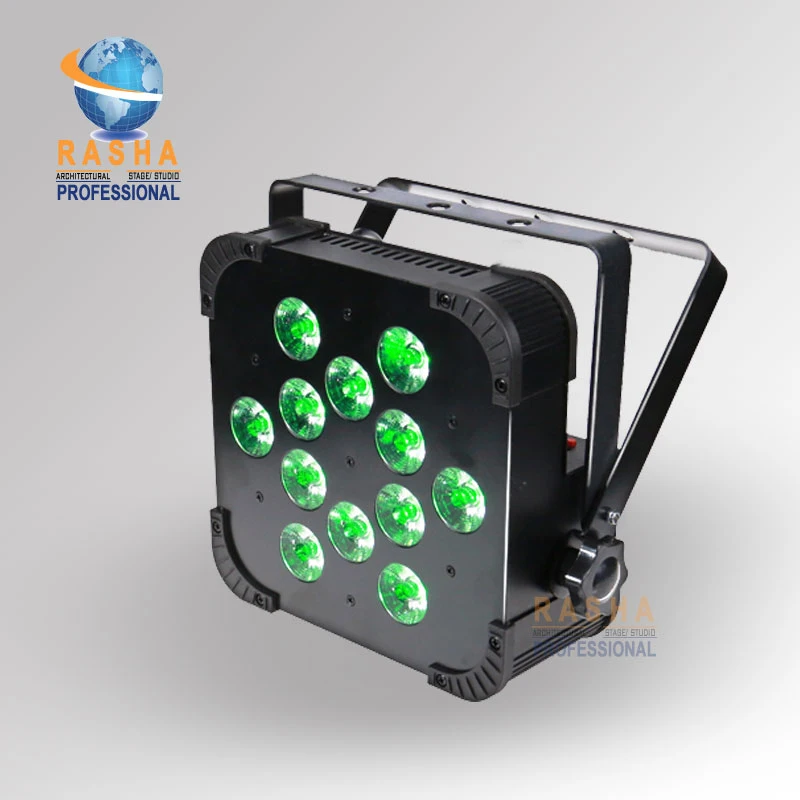 

6X LOT Rasha Quad Factory Price 12*10W RGBA/RGBW 4in1 Non-Wireless LED Flat Par Can,Disco LED Par Light For Stage Event Party