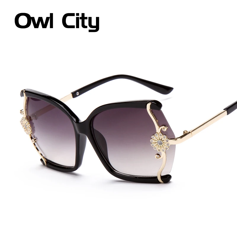 

Vintage Women Sunglasses Butterfly Glasses Flower Large frame Travel Sun Glasses Oculos De Sol Feminino