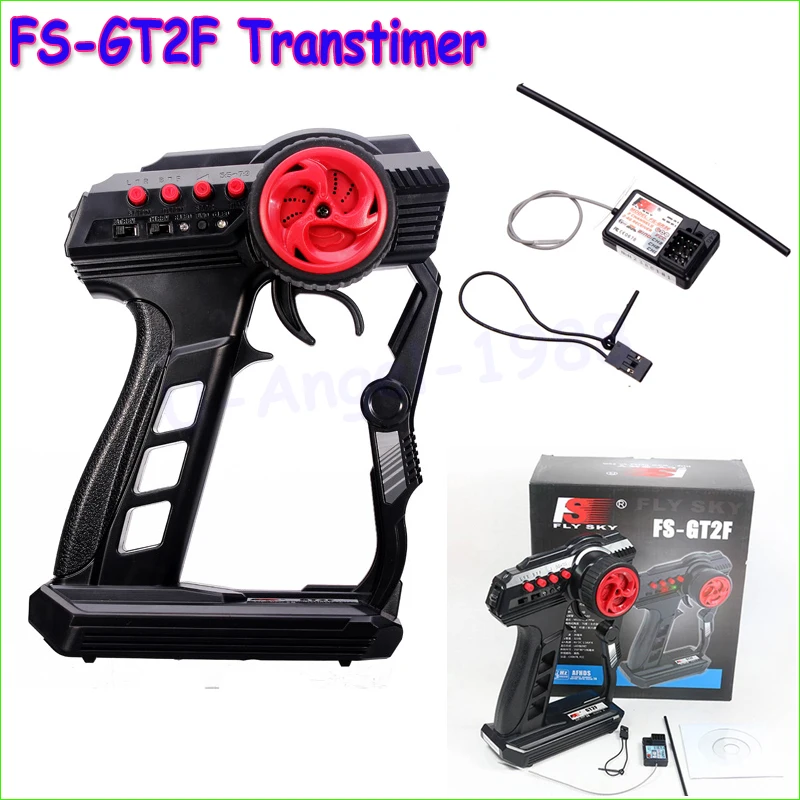 1pcs Original Flysky FS-GT2F 2CH 2.4GHz Transmitter With FS-GR3F Receiver 2CH 2.4G For Rc Car BoatDrop freeship fs v21rp original