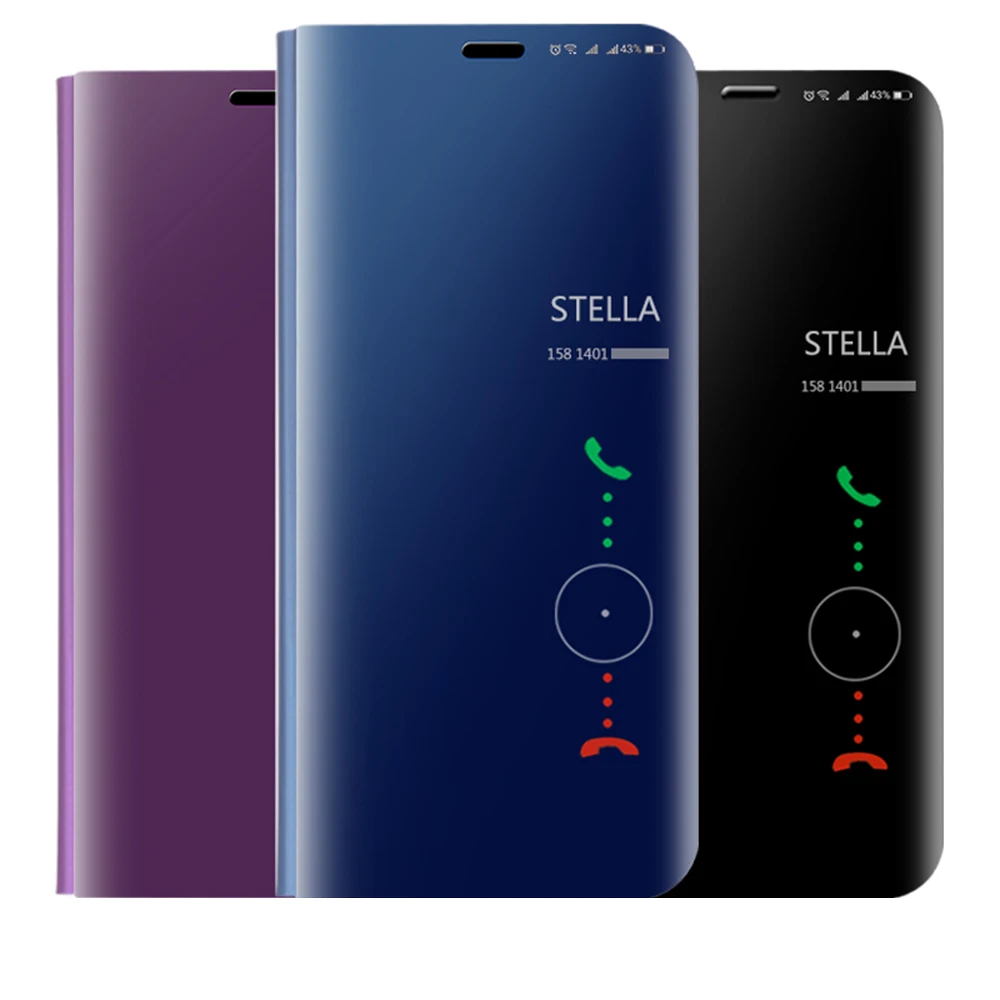 

Mirror Flip with Wake/Sleep Function Case For HUAWEI P30 Pro P smart mate20X nova4 P20 Y9 2019 Pro lite plus cover phone case