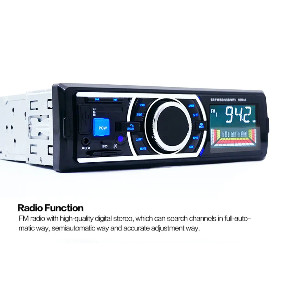 Estéreo do Carro Usb com Controle Bluetooth Áudio Mp3 Player 60 w * 4 fm Rádio Entrada Aux Receptor Carro Handsfree sd Remoto dc 12 v 16 High Quality Automóveis e motos