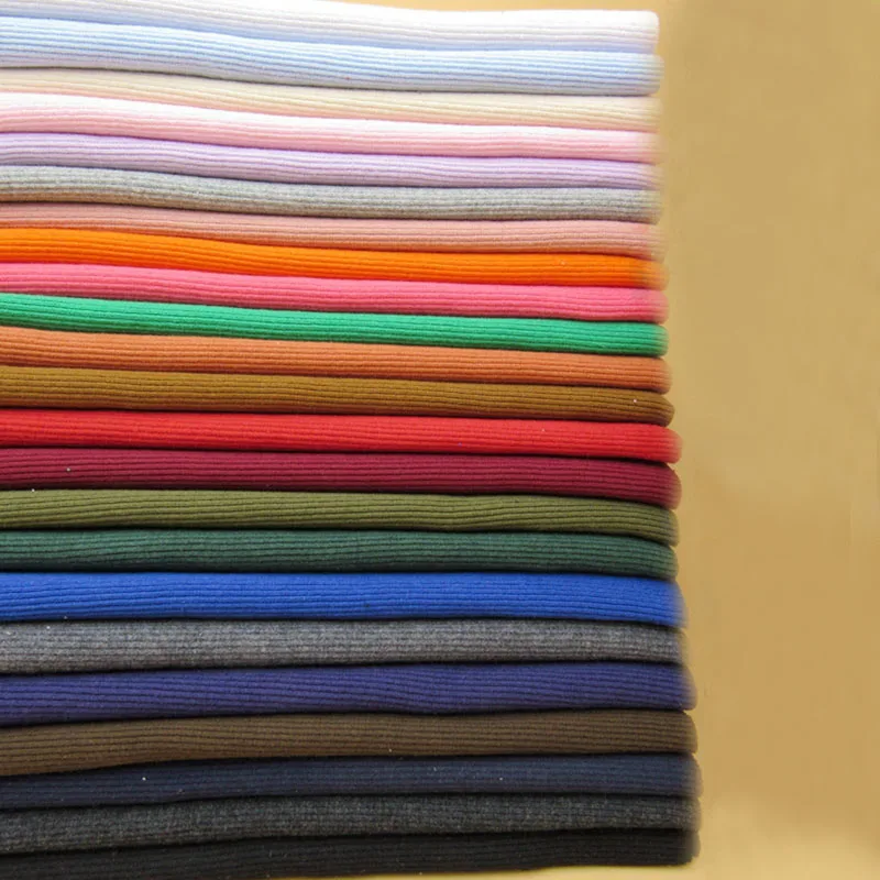 20 см/лот хлопчатобумажная трикотажная РЕБРИСТАЯ МАНЖЕТА из ткани эластичная для беременных брюшные манжеты спортивный свитер воротник хлопковая ткань