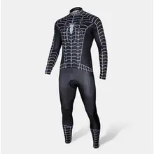 Черная одежда для велоспорта с супергероем спайдерменом Мужская/Женская/детская одежда для велосипеда/велосипеда длинная одежда для велоспорта Джерси размер XXS-5XL