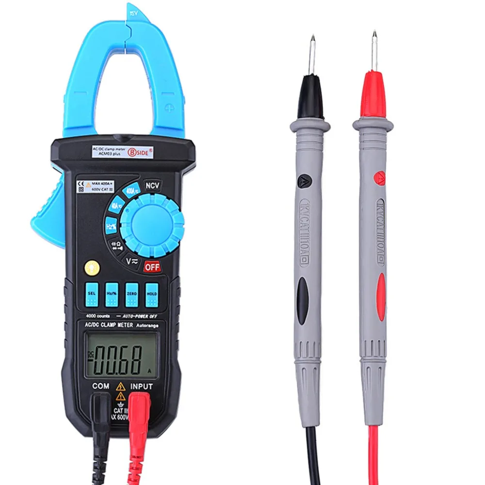 

Auto Range Digital Clamp Meter Multimeter AC DC Current Voltage Hz Frequency Capacitance Tester