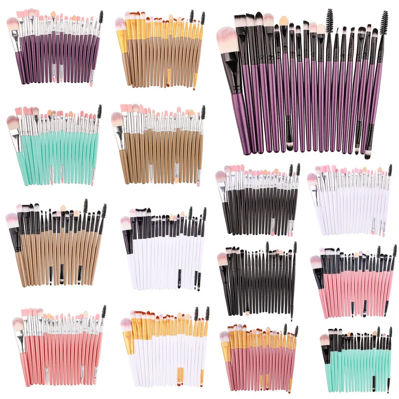 

VERONNI 20Pcs Makeup Brushes Set Eye Shadow Foundation Powder Eyeliner Eyelash Cosmetic Beauty Make Up Brush professional Tool