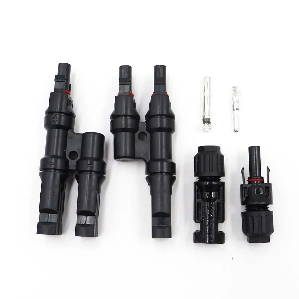 

1Pair x Multi T Branch MC4 Connector for solar panel parallel connection branch two pv module panel connect solar system