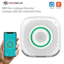 SMARSECUR Wi-Fi детектор утечки газа сигнализация для Tuya Smart life Умный дом система безопасности Работа с манипулятором