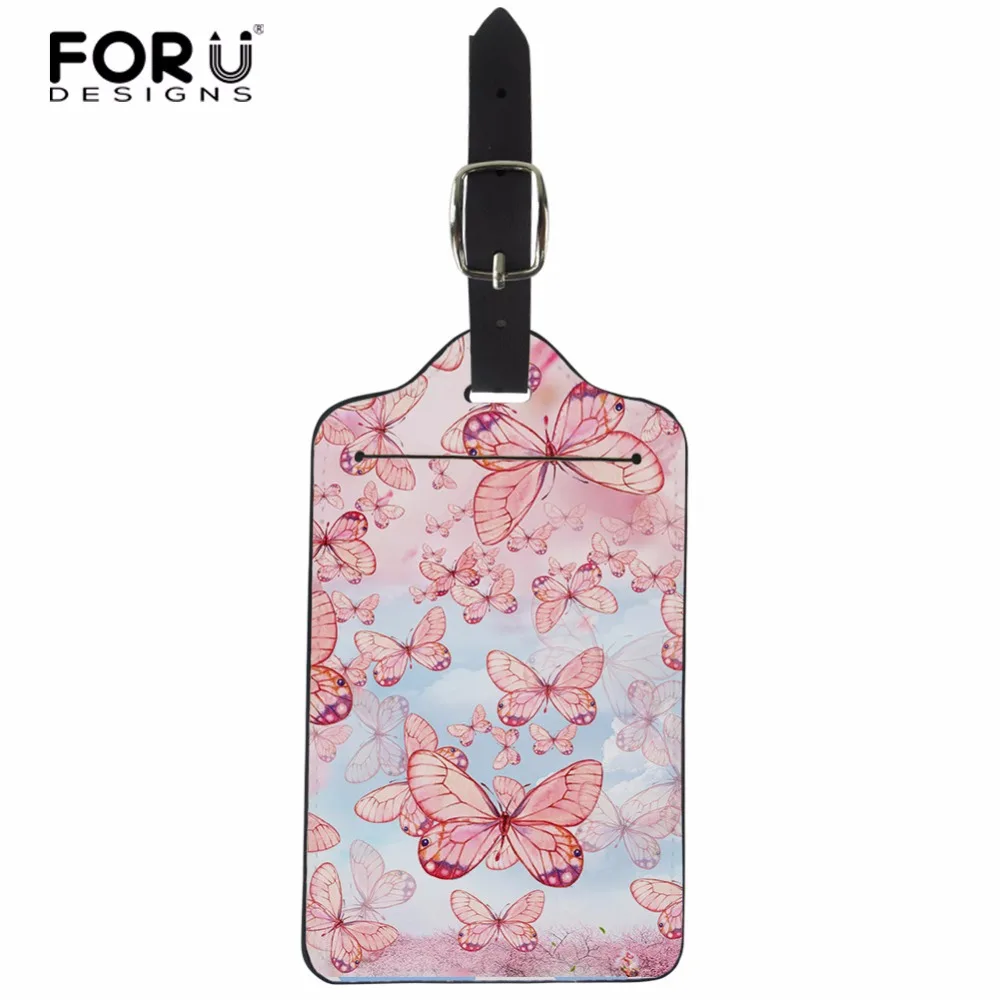 FORUDESIGNS Travel Accessories Travel Butterfly Luggage Tag Suitcase ID