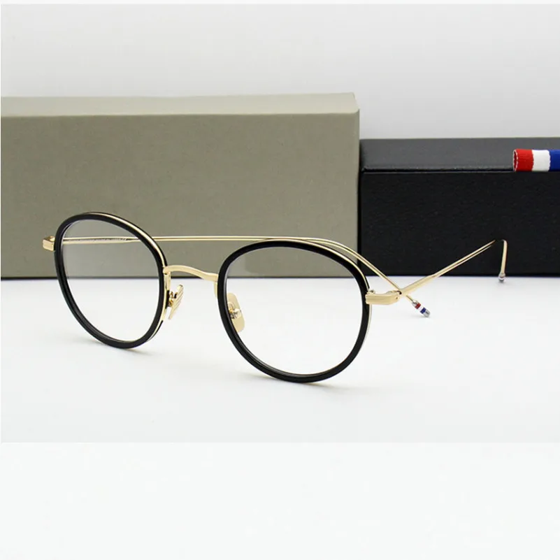 US $30.00 High Quality Round Shaped Acetate Tb905 Glasses Frame Men Retro Eyeglasses Women Myopia Reading Eyewear Oculos De Grau