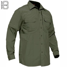 Дышащая быстросохнущая тактическая рубашка мужская Военная Рубашка-карго с длинным рукавом для спорта на открытом воздухе кемпинга анти-УФ боевая рубашка