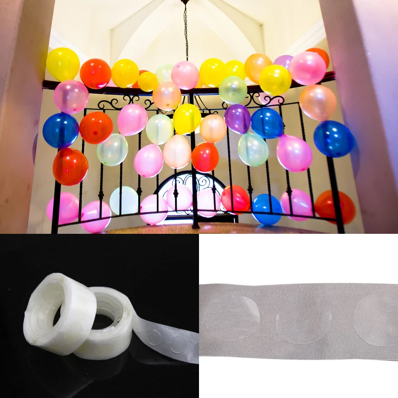 100 шт воздушные шары аксессуары клей для воздушных шаров Свадьба День рождения воздушные шары для художественного оформления наклейки вечерние аксессуары съемные принадлежности