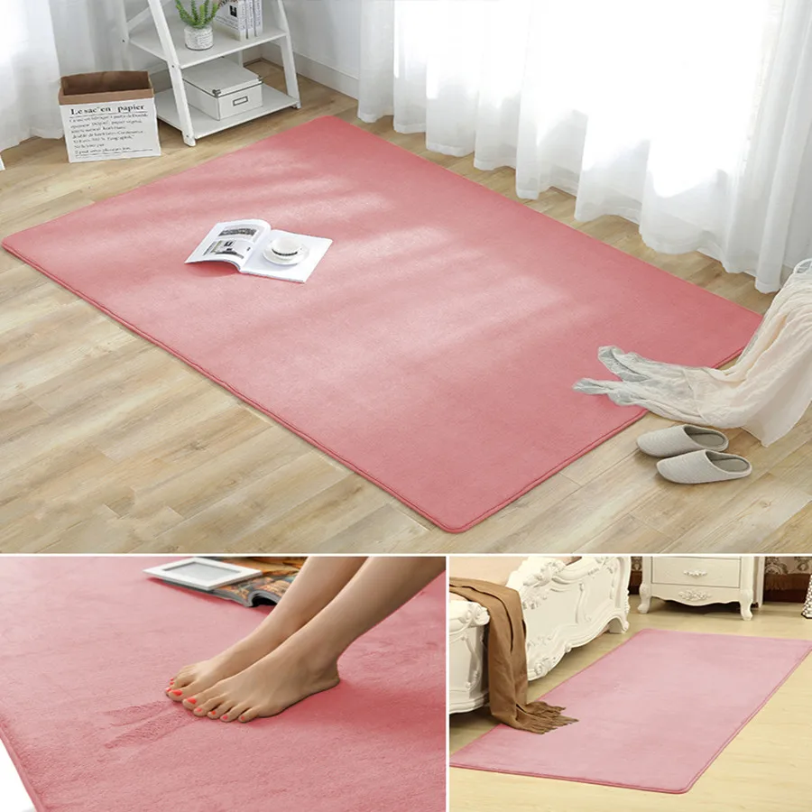 الراقية المخملية المرجانية سميكة السجاد طاولة القهوة لغرفة المعيشة بطانية نوم السرير البساط الأطفال غرفة حصيرة للزحف الطفل وسادة