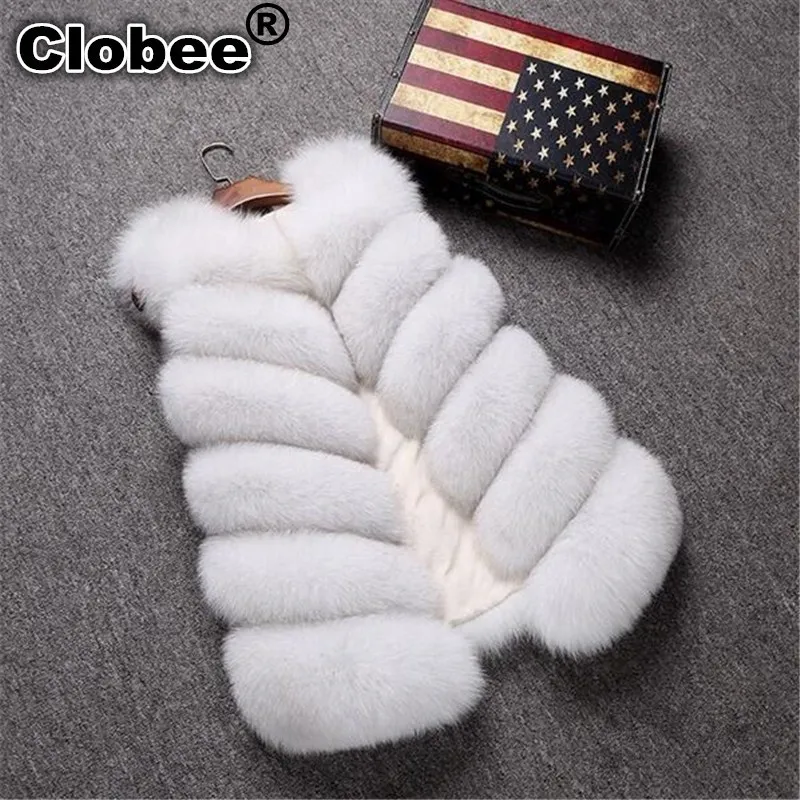 

6XL Winter Warm Vest 6XL 2018 2018 Women Import Coat Fur Vest High-Grade Faux Fur Coat Fox Fur Long Vest