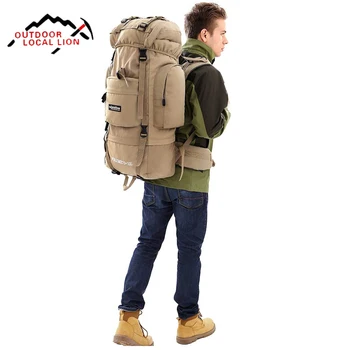 

Large 85L Local lion Professional Waterproof Travel Backpack Men Camp Hike Mochilas Climb Bagpack Women Bag Pack 2016