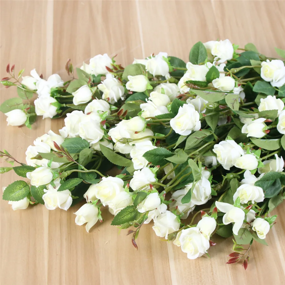 Искусственный одного куска малого бутон розы моделирование растительный орнамент для свадьбы домой стол офис сад брак украшения