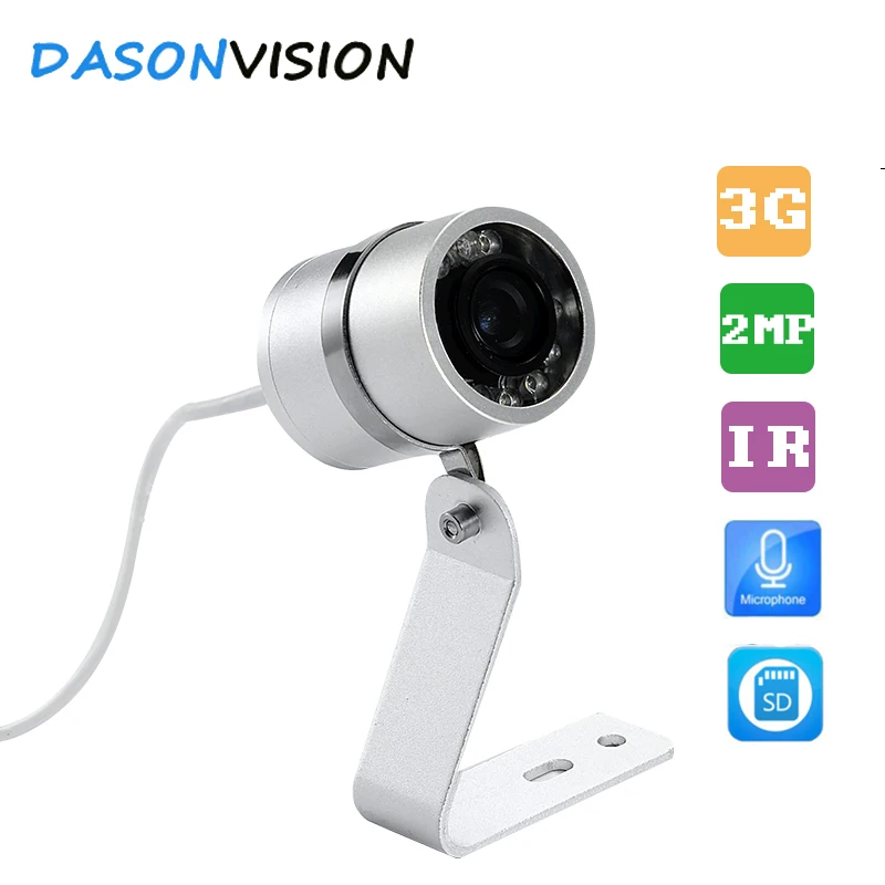 

2 MP mini infrared 3G wireless security IP Camera ir led night vision SONY CMOS sensor motion detect sd card audio video 1080P