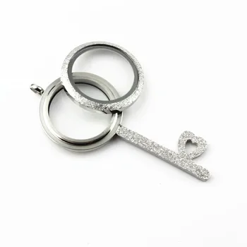 

Free shipping ! gold sparkly stainless steel screw floating locket (10pcs /lot ) silver twist kay shape glass locket pendant