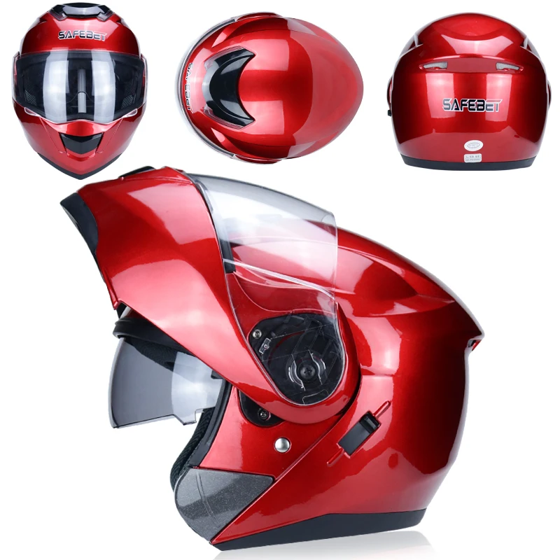 Абс высококачественный флип шлем с двойным щитком мотоциклетный шлем Съемный и моющийся подкладка аэродинамический дизайн модульный шлем - Цвет: b4