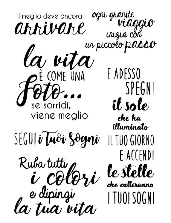 Italian Words Swan Transparent Clear Silicone Stamp/seal For Diy