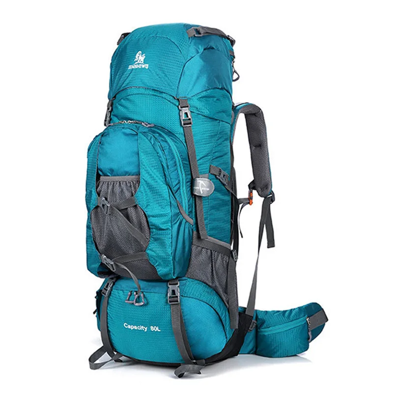 Открытый 80L водонепроницаемый походный рюкзак для альпинизма, дорожная сумка из алюминиевого сплава, походный рюкзак