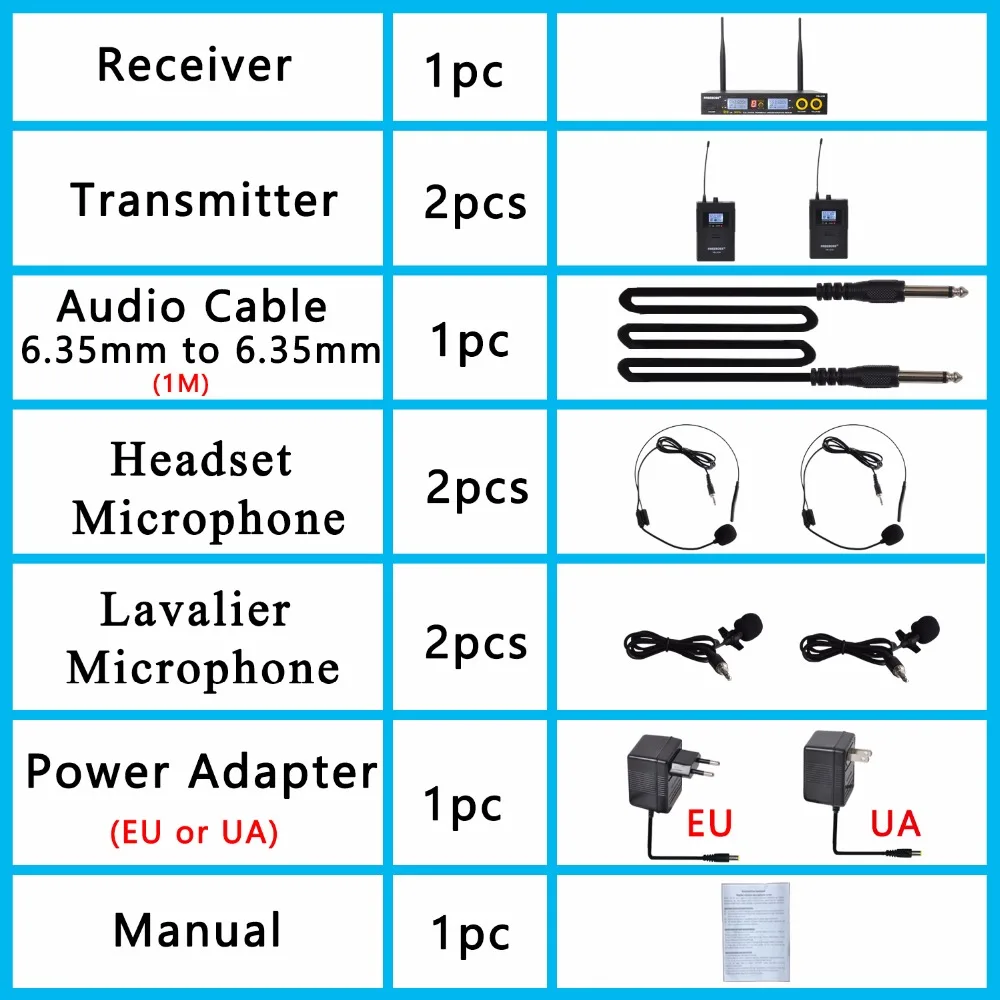 Freeboss FB U09H2 двухполосный цифровой UHF беспроводной микрофон с 2 отворотами