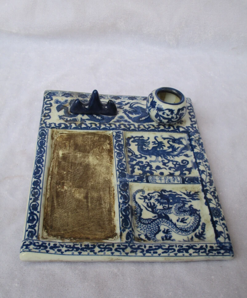 

Chinese Antique Porcelain Four Treasures /Classic Ceramic Calligraphy tool