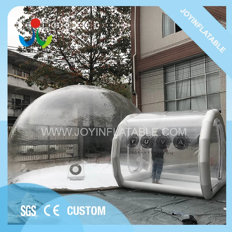Outdoor Transparent Inflatable Bubble Tent with Single Tunnel 5