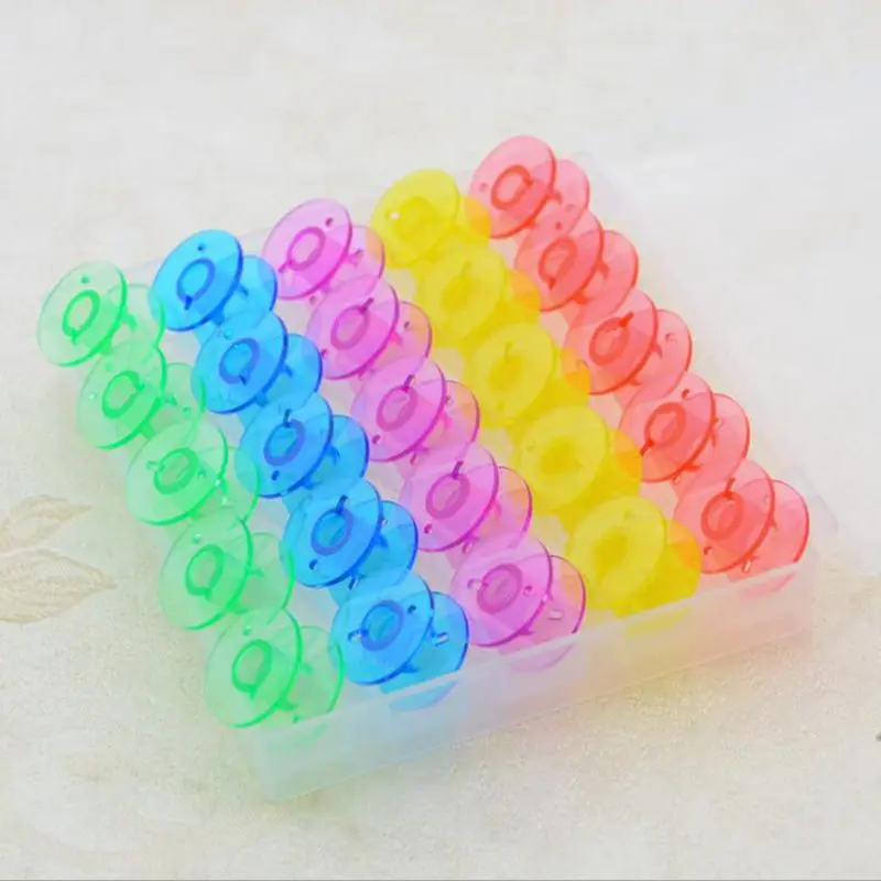 

25pcs/set Rolling Thread Spool Collection DIY Sewing Tools Plastic Bobbin