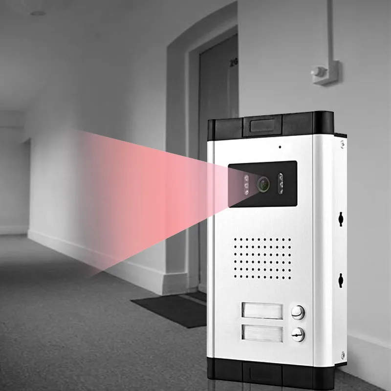 Botões de Controle de Entrada ao ar Máquina de Multi-apartamento Câmera com 2 Branco Vídeo Porteiro Intercom Campainha Livre Cor