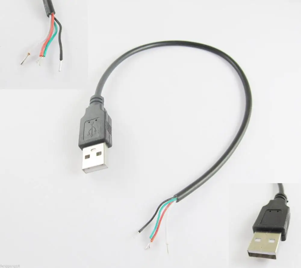 

1 шт., 4 контакта, 4 провода, USB 2,0, 30 см