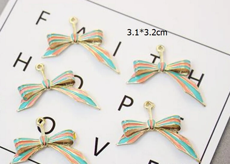 

New 50 pcs Bow tie Alloy Charm Pendants DIY Jewelry Making Earring accessories