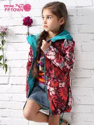 Для девочек осенние и зимние 2019 новое длинное пальто Модная ветровка с капюшоном девушка дважды жакет с отделкой