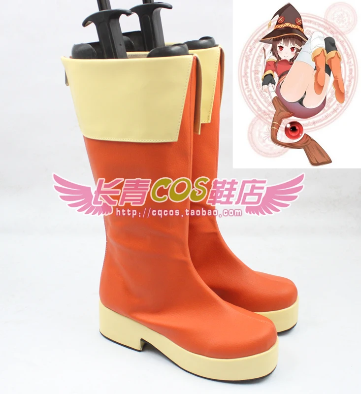 NEW Sekai ni Shukufuku wo KonoSuba Megumin cosplay shoes Boots Custom Made;